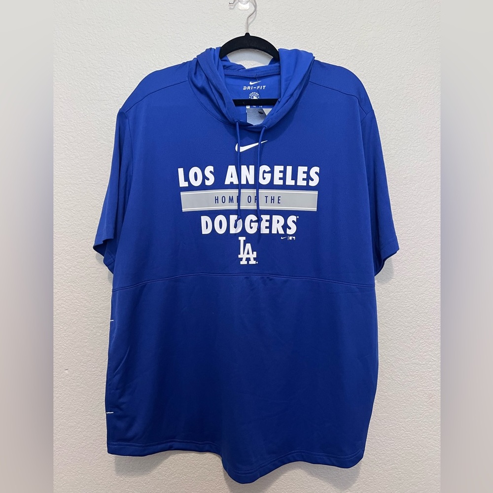 Nike LA Dodgers Short Sleeve Pullover Hoodie NWT